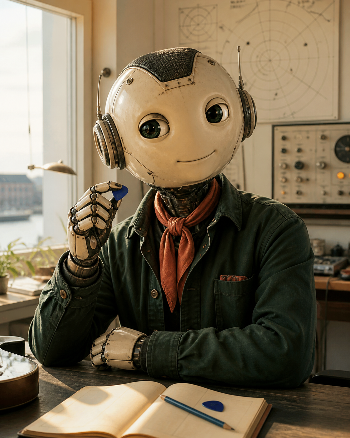Retrato del personaje CompayPilot en su laboratorio creativo